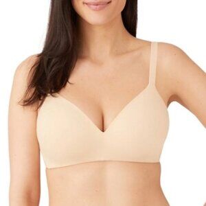 Wacoal How Perfect Wire Free T-Shirt Bra Sand Nude Stretch Foam 32D